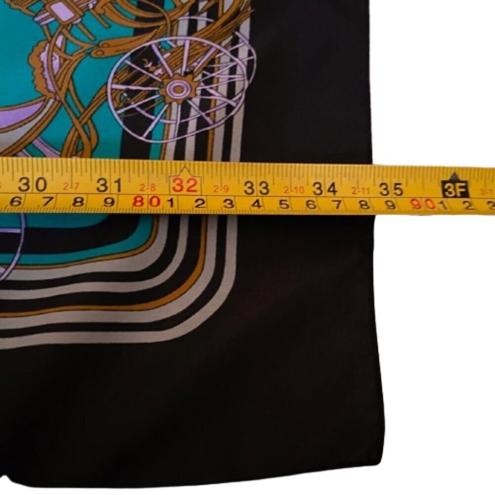 Vintage large  80s 32" x 35" fun print scarf wrap - Picture 11 of 13